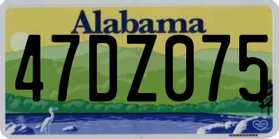 AL license plate 47DZ075