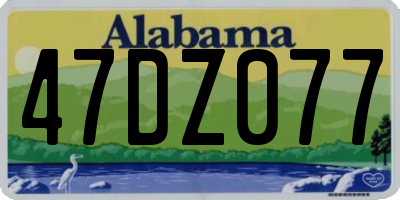 AL license plate 47DZ077