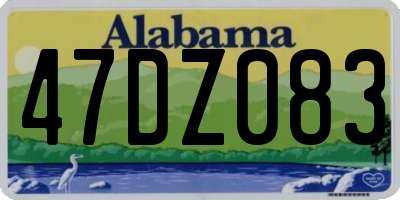 AL license plate 47DZ083