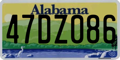 AL license plate 47DZ086