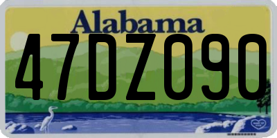 AL license plate 47DZ090