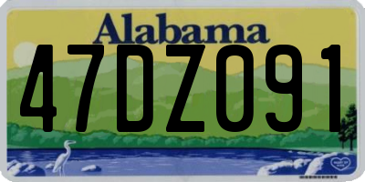 AL license plate 47DZ091