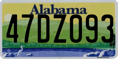AL license plate 47DZ093
