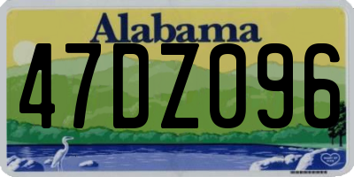 AL license plate 47DZ096