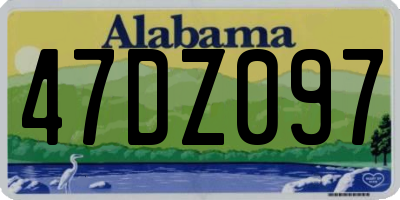 AL license plate 47DZ097