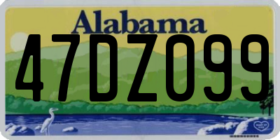 AL license plate 47DZ099