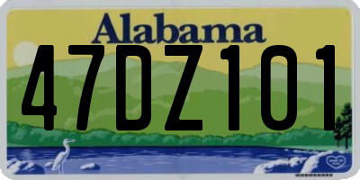 AL license plate 47DZ101