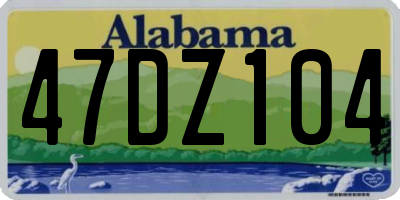 AL license plate 47DZ104