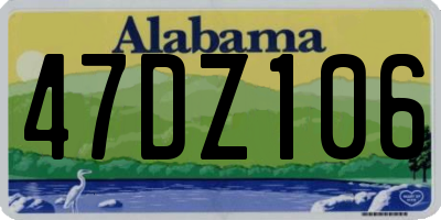 AL license plate 47DZ106