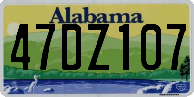 AL license plate 47DZ107