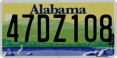 AL license plate 47DZ108