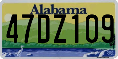 AL license plate 47DZ109