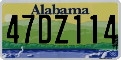 AL license plate 47DZ114