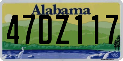 AL license plate 47DZ117