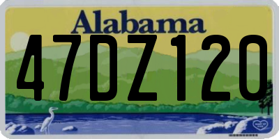 AL license plate 47DZ120