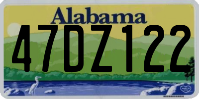 AL license plate 47DZ122