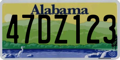 AL license plate 47DZ123