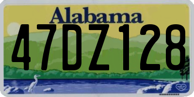 AL license plate 47DZ128