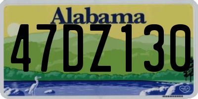 AL license plate 47DZ130