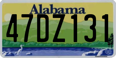 AL license plate 47DZ131