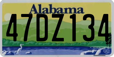 AL license plate 47DZ134