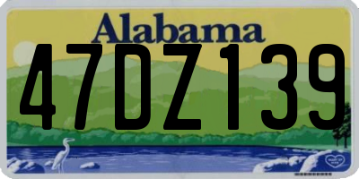 AL license plate 47DZ139