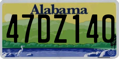 AL license plate 47DZ140