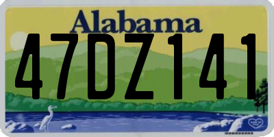 AL license plate 47DZ141
