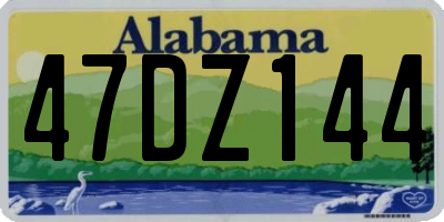 AL license plate 47DZ144