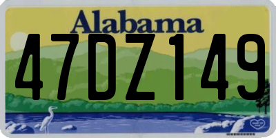 AL license plate 47DZ149
