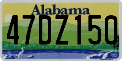 AL license plate 47DZ150