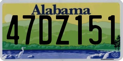 AL license plate 47DZ151