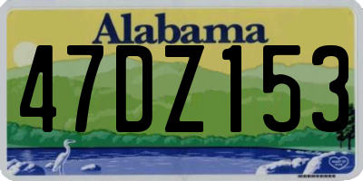 AL license plate 47DZ153