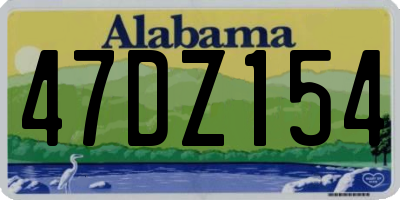 AL license plate 47DZ154