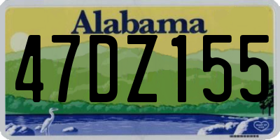 AL license plate 47DZ155