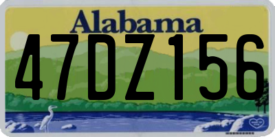 AL license plate 47DZ156