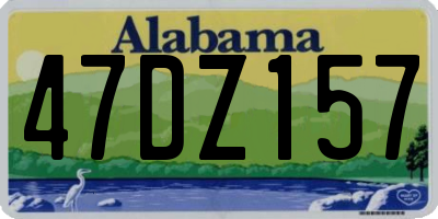 AL license plate 47DZ157