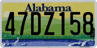 AL license plate 47DZ158