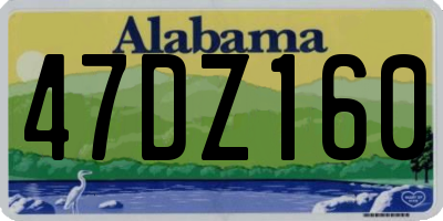 AL license plate 47DZ160
