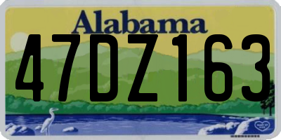 AL license plate 47DZ163