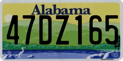 AL license plate 47DZ165