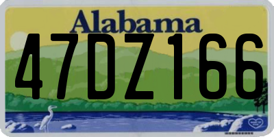 AL license plate 47DZ166