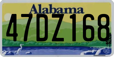 AL license plate 47DZ168