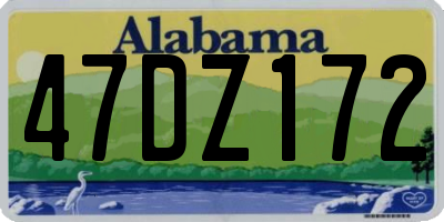 AL license plate 47DZ172