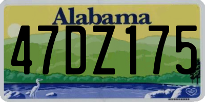 AL license plate 47DZ175