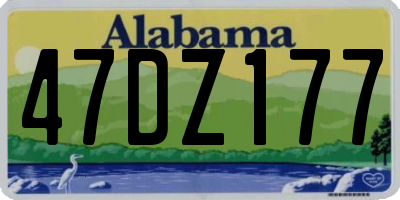 AL license plate 47DZ177