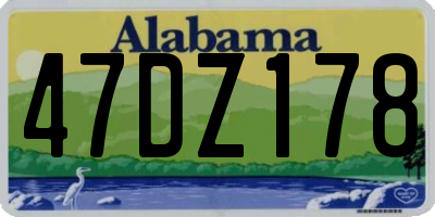 AL license plate 47DZ178