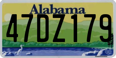AL license plate 47DZ179