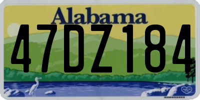 AL license plate 47DZ184