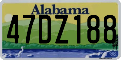 AL license plate 47DZ188